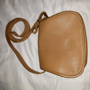 Tan crossbody Longchamp leather purse NEW